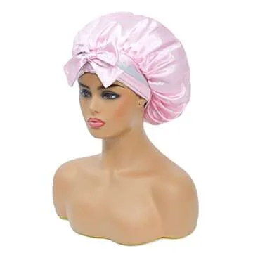 Stylish Satin Bonnet Cap Adjustable for All Hair Types