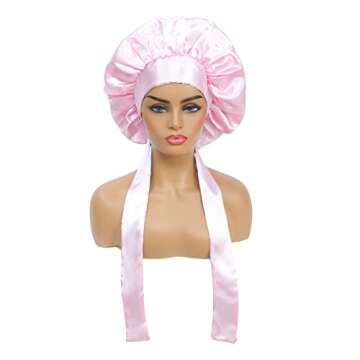 Stylish Satin Bonnet Cap Adjustable for All Hair Types