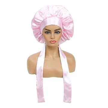 Stylish Satin Bonnet Cap Adjustable for All Hair Types