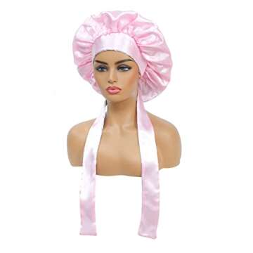 Stylish Satin Bonnet Cap Adjustable for All Hair Types