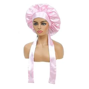 Stylish Satin Bonnet Cap Adjustable for All Hair Types