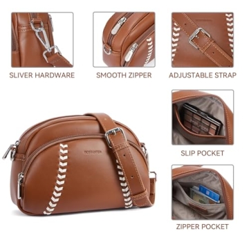 Stylish BOSTANTEN Crossbody Purse for Baseball Lovers