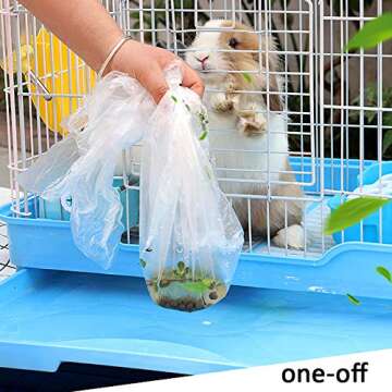 Kathson Rabbit Cage Liners - 100 Disposable Plastic Mats
