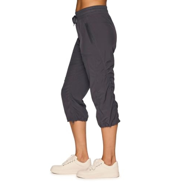 RBX Active Capri Pants for Women Joggers Stretch Lightweight Women’s Casual Pant Capri with Drawstring