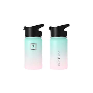 Durable Stainless Steel Hydration Flask with Multiple Lids