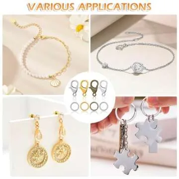 PAXCOO Jump Rings for Jewelry Making kit, 1260Pcs Jump Rings and Lobster Clasps with Jump Rings Tools and Pliers for Jewelry Making and Necklace Repair (Assorted Colors)