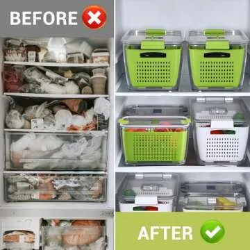 LUXEAR Fresh Fridge Containers | 3PACK Produce Saver