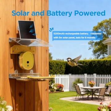 Smart Bird Feeder with 4K Camera and No Subscription