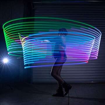 GloFX Hypno LED Levitation Wand – Short String Light Up LED Levi Wand Flow Toy