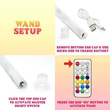 GloFX Hypno LED Levitation Wand – Short String Light Up LED Levi Wand Flow Toy