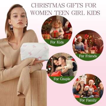 Chic Floral Cotton Quilted Makeup Bag for Women