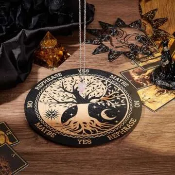 INFUNLY Wooden Pendulum Board for Witchcraft Divination