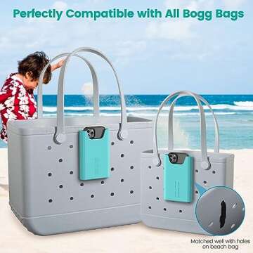 OUTXE Silicone Phone Holder for Bogg Bag, Phone Case Holder Charms Accessory Compatible with All Bogg Bags, Cell Phone Holder for Bogg Bag, Phone Holder Attachment for Beach Tote Bags