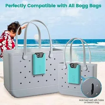 OUTXE Silicone Phone Holder for Bogg Bag, Phone Case Holder Charms Accessory Compatible with All Bogg Bags, Cell Phone Holder for Bogg Bag, Phone Holder Attachment for Beach Tote Bags