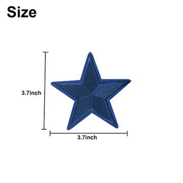 GYGYL Blue Star Iron On Patches for Fashion DIY