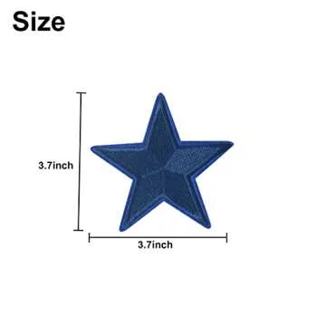 GYGYL Blue Star Iron On Patches for Fashion DIY