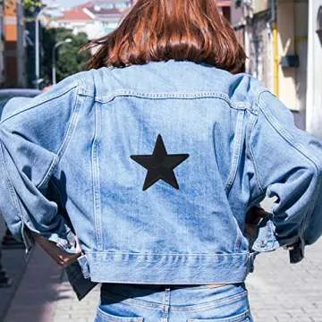GYGYL Blue Star Iron On Patches for Fashion DIY