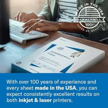 Hammermill Printer Paper, Premium Color 32 lb Copy Paper, 8.5 x 11 - 8 Ream | 4000 Sheets - 100 Bright, Made in the USA, 102630C