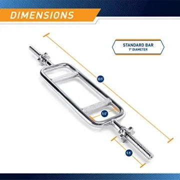 Marcy Chrome Triceps Bar for Home Gym Weightlifting