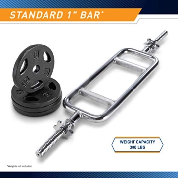 Marcy Chrome Triceps Bar for Home Gym Weightlifting