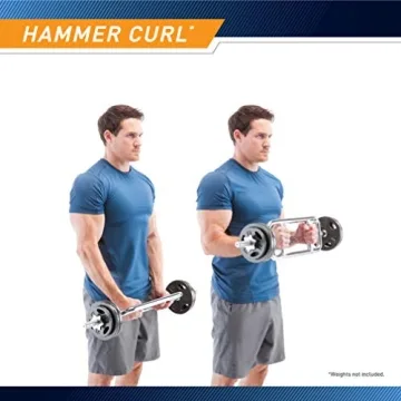 Marcy Chrome Triceps Bar for Home Gym Weightlifting