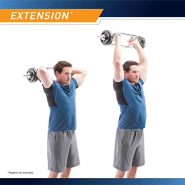 Marcy Chrome Triceps Bar for Home Gym Weightlifting