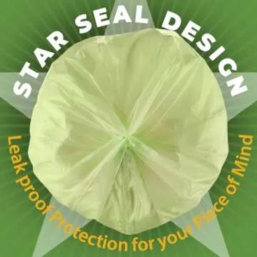 100 Compost Bags with Handles - 2.6 Gallon/9.84 Liter Compostable Trash Bags, 100 Count Biodegradable Trash Bags, Small Trash Bags, Certified By BPI And OK Compost, Food Scrap Waste Bags