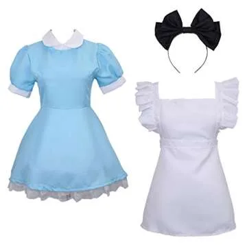 Enchanting Blue Maid Costume for Cosplay Events