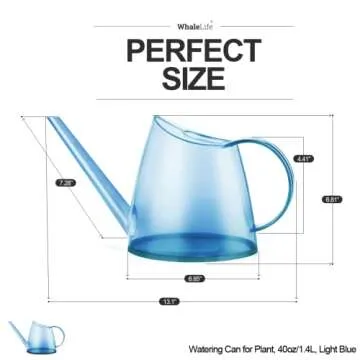 WhaleLife Indoor Watering Can for House Bonsai Plants (1.4L, Light Blue)
