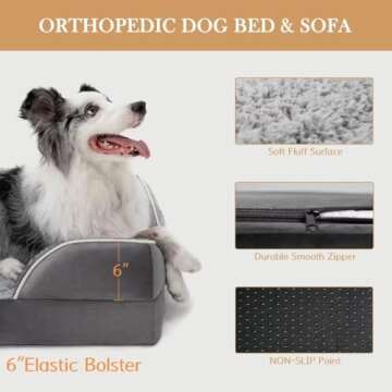 Comfort Expression XXL Orthopedic Dog Bed for Extra Large Dogs, Waterproof Orthopedic Foam Dog Beds,...