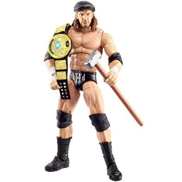WWE Triple H Ultimate Edition Wave 3 Multiple-Pose 6-inch Action Figure with Entrance Gear, Extra He...