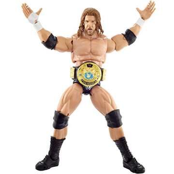WWE Triple H Ultimate Edition Wave 3 Multiple-Pose 6-inch Action Figure with Entrance Gear, Extra Heads & Swappable Hands ​