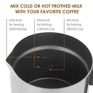 Betitay Electric Hot Milk Heater for Perfect Cappuccinos