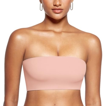 INLYRIC Women's Inbarely Strapless Bandeau Bra Bralette Tube Top Seamless Comfortable Stretchy Non P...