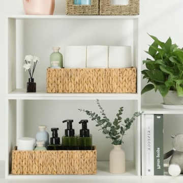 Graciadeco Wicker Bathroom Organizer Baskets 2 Pack