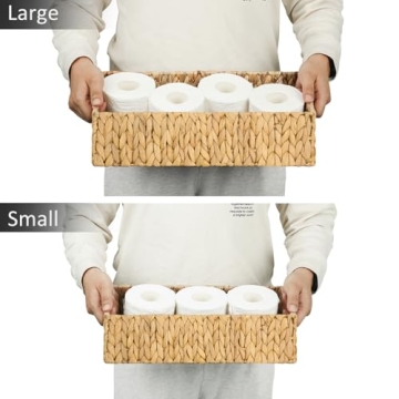 Graciadeco Wicker Bathroom Organizer Baskets 2 Pack