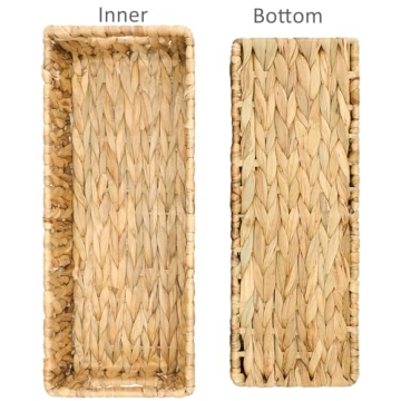 Graciadeco Wicker Bathroom Organizer Baskets 2 Pack