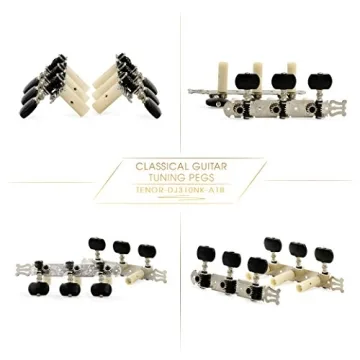 TENOR Classical Guitar Tuners with Nickel Finish and Ebony Buttons