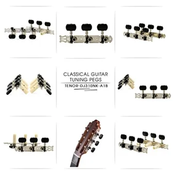 TENOR Classical Guitar Tuners with Nickel Finish and Ebony Buttons