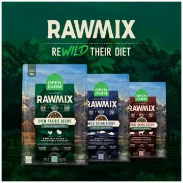 Open Farm RawMix Grain-Free Prairie Recipe for Dogs, Includes Kibble, Bone Broth, and Freeze Dried Raw, Inspired by The Wild, Humanely Raised Protein and Non-GMO Fruits and Veggies, 3.5 lb