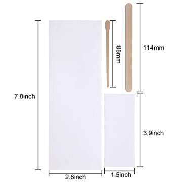 Yaomiao Wax Strips Kit, 250 Pieces Includes Waxing Strips and Smooth Wax Applicator Sticks for Women...