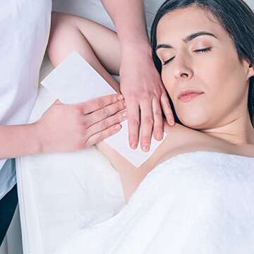 Yaomiao Wax Strips Kit, 250 Pieces Includes Waxing Strips and Smooth Wax Applicator Sticks for Women Men Body Skin Hair Removal (White)