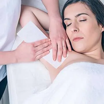 Yaomiao Wax Strips Kit, 250 Pieces Includes Waxing Strips and Smooth Wax Applicator Sticks for Women Men Body Skin Hair Removal (White)