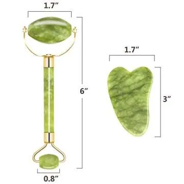 Jade Roller & Gua Sha Set - Natural Skincare Essential