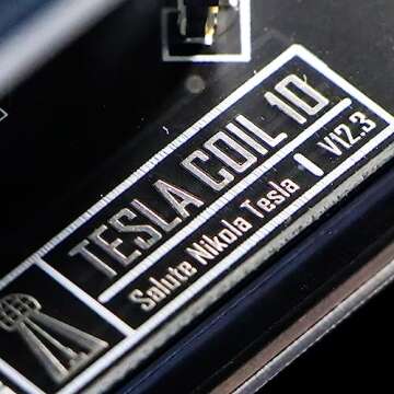 Vastarry 10 Cm Solid State Music Tesla Coil Artificial Lightning Desktop Toy For unisex-adult Electric Power Wireless Transmission Model Science Experiment Tool