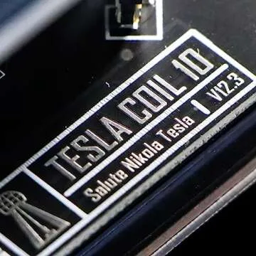 Vastarry 10 Cm Solid State Music Tesla Coil Artificial Lightning Desktop Toy For unisex-adult Electric Power Wireless Transmission Model Science Experiment Tool