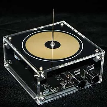 Vastarry 10 Cm Solid State Music Tesla Coil Artificial Lightning Desktop Toy For unisex-adult Electric Power Wireless Transmission Model Science Experiment Tool