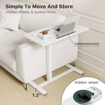 Gibbon Mounts Adjustable Mobile Standing Desk with Wheels