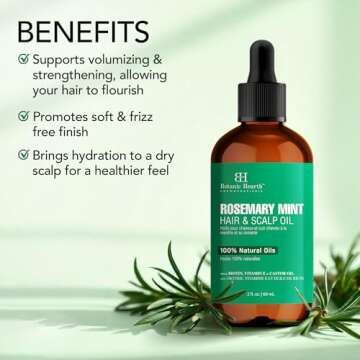Botanic Hearth Rosemary Mint Hair Oil for Growth & Nourishment
