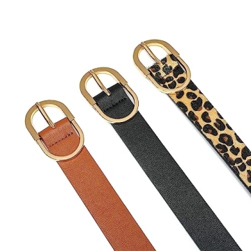 Earnda Women's Faux Leather Jeans Belt Stylish Accessory